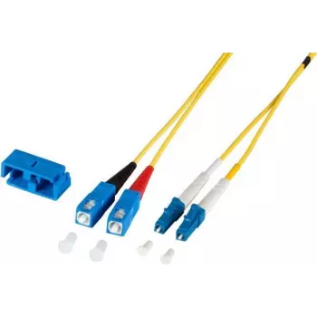 EFB Elektronik O0360.30 duplex-jumpperi LC-SC 9/125µm OS2 LSZH keltainen 2,0mm 30m