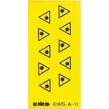 EFB Elektronik laser-varoitus tarra, itseliimautuva, 50x50 mm, keltainen/musta, 10 kpl