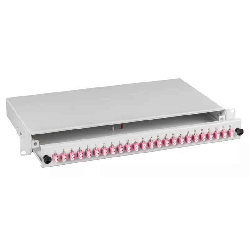EFB-Elektronik hitsauskotelo musta LC 9/125µm OS2 Pull-Out 24 pigtailia / 12 liitintä