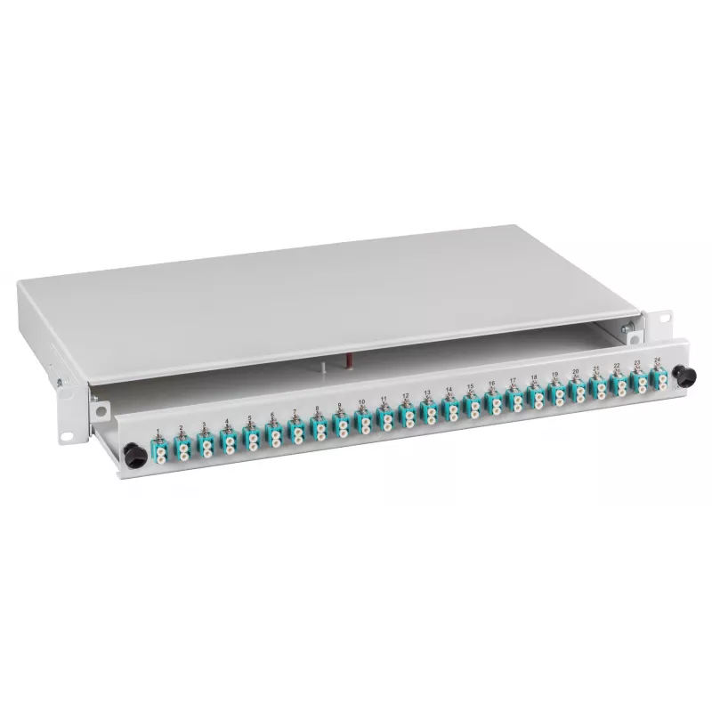 EFB-Elektronik hitsauskotelo musta LC 9/125µm OS2 Pull-Out 24 pigtailia / 12 liitintä