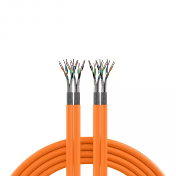 EFB Elektronik INFRALAN Cat.7 1000 AWG23 S/FTP 2x4P CPR Eca oranssi 25m
