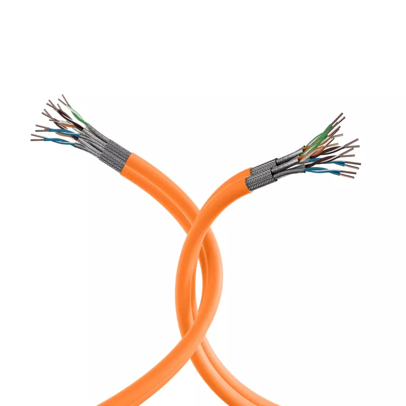 EFB Elektronik INFRALAN Cat.7 1000 AWG23 S/FTP 2x4P CPR Eca oranssi 25m