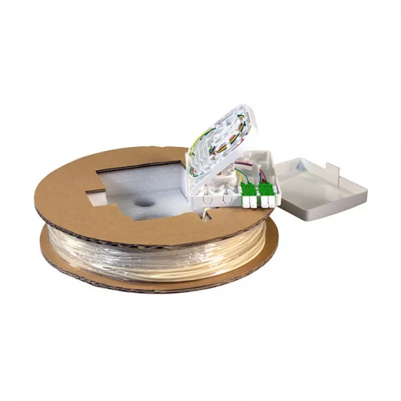 EFB Elektronik FTTX Compact Box, esivalmistettu, 2xLC/APC duplex, G.657.A2, 60m