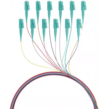 EFB Elektronik kuitu-pigtail LC 50/125 OM3 12 värin sarja 2 m - kaapeli-/adapterisarja - monimuotokuitu