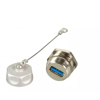 EFB Elektronik USB 3.0 IP67 läpivientiliitin tyyppi A -pistorasia / tyyppi A -pistorasia