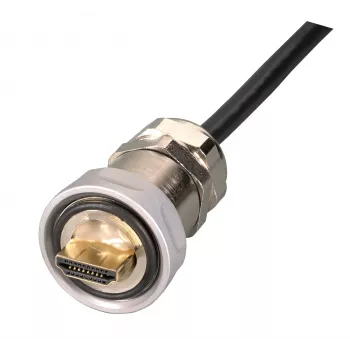 EFB IP67 kaapeliläpivienti, M25, HDMI Type-A -pistoke HDMI Type-A -pistokkeeseen, 1,0 m