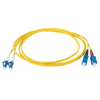 EFB Elektronik IPL-DR-LCUSCU-2-0100 1 m OS2 LC/SC Duplex yksimuotokuitu-patchkaapeli LSZH keltainen