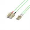 EFB Elektronik IPL-DR-LCUSCU-5-1000 kuitu-patchkaapeli, OM5, LC-SC, 10 m, LSZH, limetinvihreä