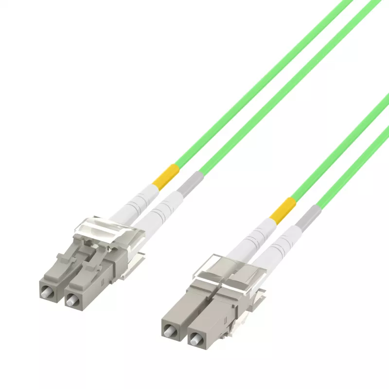 EFB duplex-patchkaapeli LC-LC OM5 1,5 m LSZH 2 mm limetinvihreä