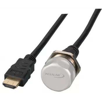 EFB Elektronik IP67 HDMI-paneeliliitin, M25, HDMI A-A naaras-uros, huoltoportti, kiinnitysnaru, 1,0 m