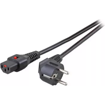EFB Elektronik virtajohto CEE7/7 kulma 90° - C13 180° IEC Lock musta 5,0 m