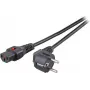 EFB Elektronik virtajohto CEE7/7 kulma 90° - C13 180° IEC Lock musta 5,0 m