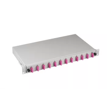 EFB Elektronik B71203L24OM4 kuitu-hitsausbox SC 50/125µm OM4 ulosvedettävä, 24 pigtail-kaapelia / 12 adapteria