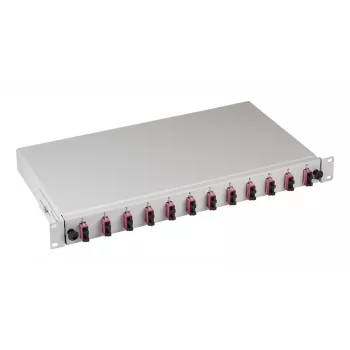 EFB Elektronik hitsausbox SC 50/125 µm OM4 ulosvedettävä, 24 pigtail-kaapelia offset / 12 liitintä