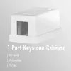 EFB Electronics Keystone-liitäntärasia, 1 portti, pinta-asennus, puhtaanvalkoinen, tyhjä kotelo