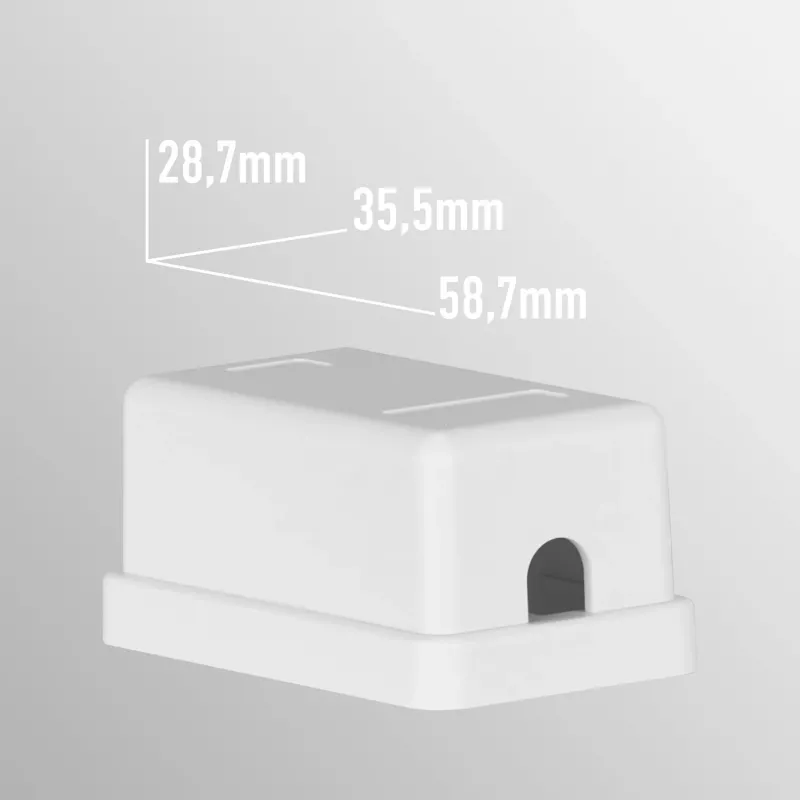 EFB Electronics Keystone-liitäntärasia, 1 portti, pinta-asennus, puhtaanvalkoinen, tyhjä kotelo