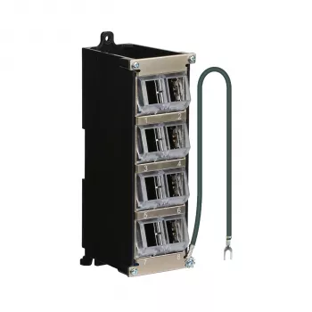 EFB Elektronik Keystone-jakorasia 8-portti DIN-kiskolle ja seinäasennukseen, muovi, vaaleanharmaa