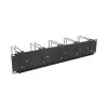 EFB 19 inch 2U kaapelinhallintapaneeli, 5 x kaksoismetallipidike 110 mm, etupaneeli RAL9005 (699983TS.2)