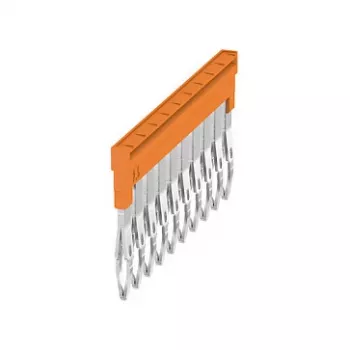 Weidmüller ZQV 2.5N/10 poikittaisliitin, 10-napainen, 2,5 mm², oranssi, Wemid, V0, 48,7 mm, 20 kpl