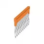 Weidmüller ZQV 2.5N/10 poikittaisliitin, 10-napainen, 2,5 mm², oranssi, Wemid, V0, 48,7 mm, 20 kpl