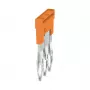 Weidmüller ZQV 2.5N 3 poikittaisliitin, A-sarja, 2,5 mm², 3-napainen, oranssi