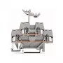 WAGO 280-519 2-johdin Push-in CAGE CLAMP liitinlohko, 2,5 mm², harmaa, DIN-kiskoasennus