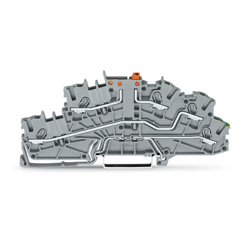 WAGO TOPJOB S N-erotusliitin PE:llä, 3-johdin, Push-in CAGE CLAMP, harmaa, 2003-6644