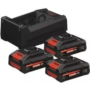 BOSCH 0615V0005X 3x EXBA 18V 4.0Ah + GAL 12V/18V-80 laturisarja