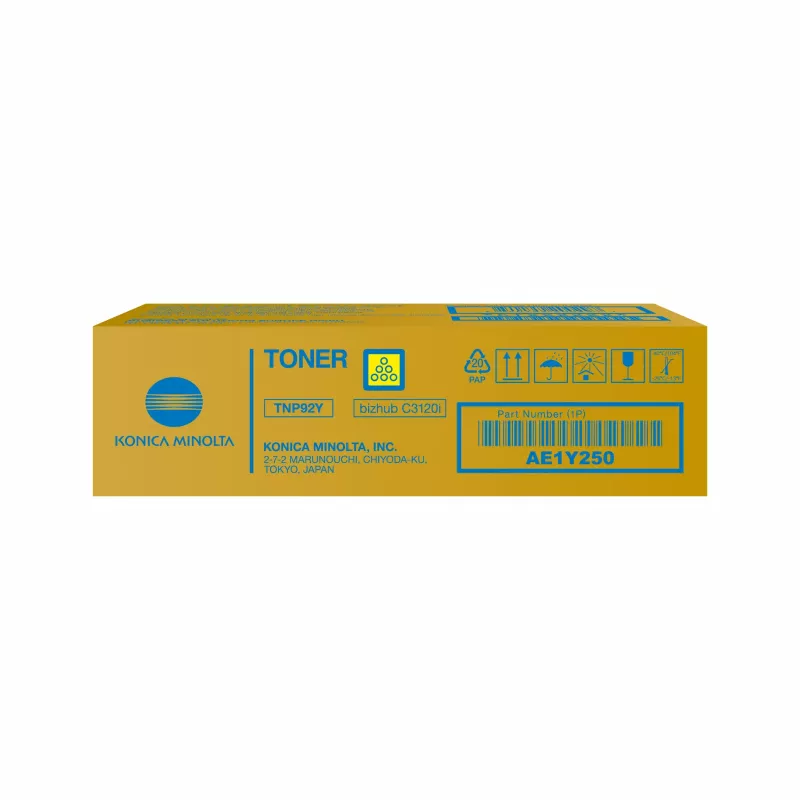 Konica Minolta TNP-92Y keltainen värikasetti AE1Y250 bizhub C3120i