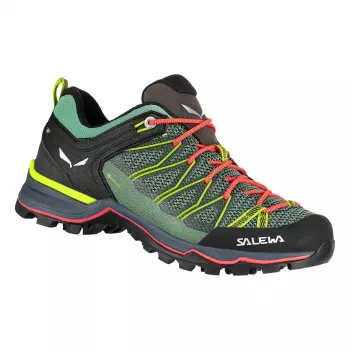 SALEWA naisten MTN Trainer Lite GTX vaelluskengät - Field Green/Fluo Coral - UK 4 (EU 36.5)