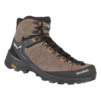 SALEWA Alp Trainer 2 Mid GTX vaelluskengät - Wallnut/Fluo Orange - UK 8 (EU 42)