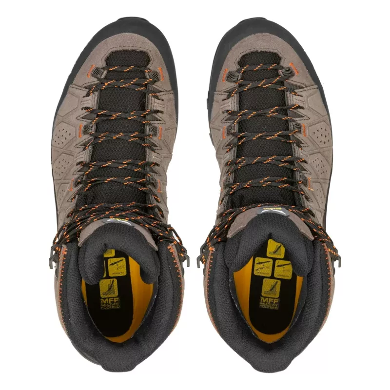 SALEWA Alp Trainer 2 Mid GTX vaelluskengät - Wallnut/Fluo Orange - UK 8 (EU 42)