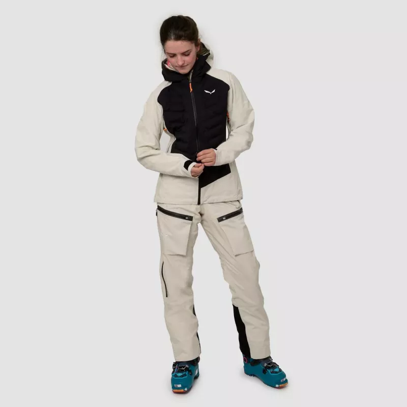 Naisten hybriditakki Salewa Sella PTX 3L Oatmeal