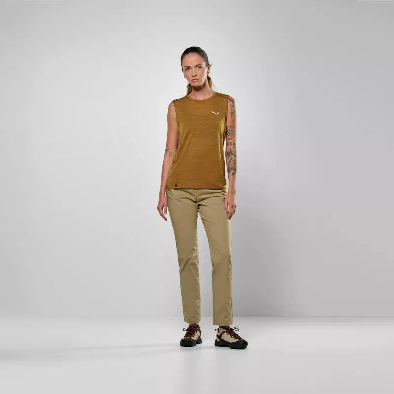 Salewa Eagle Minilogo Am tank top - Golden Brown - koko M