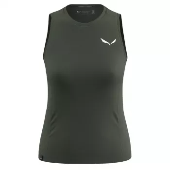 Naisten Salewa Puez Dry tank top - M, Dark Olive