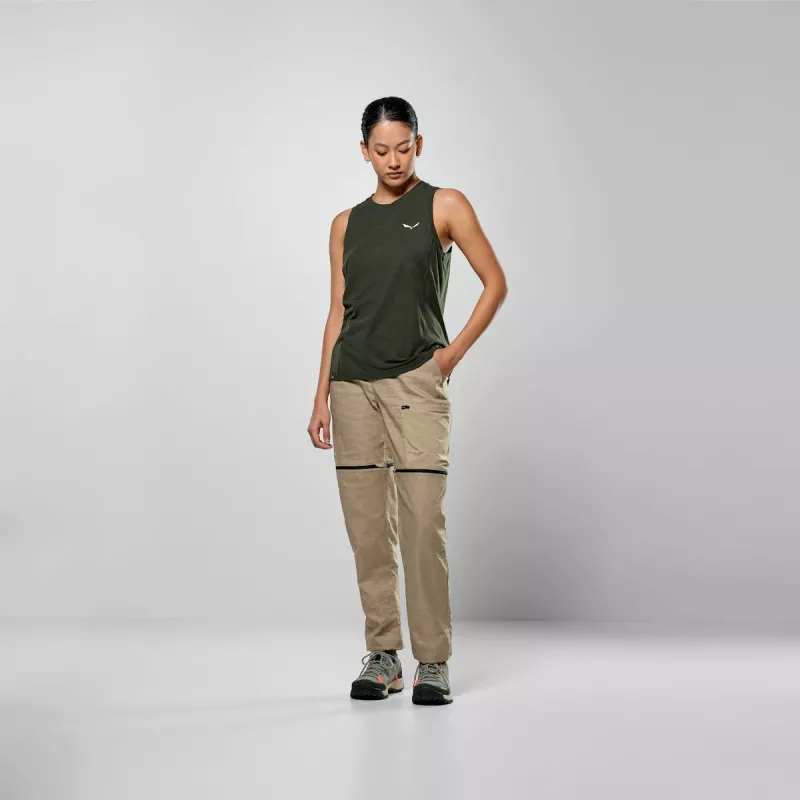 Naisten Salewa Puez Dry tank top - M, Dark Olive