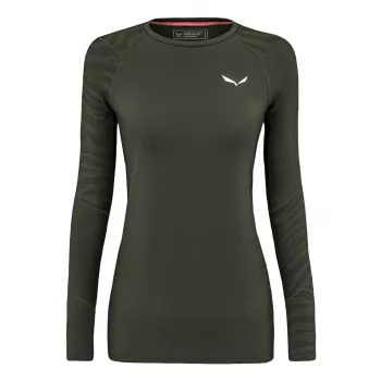 Naisten lämpöpaita Salewa Cristallo - Dark Olive