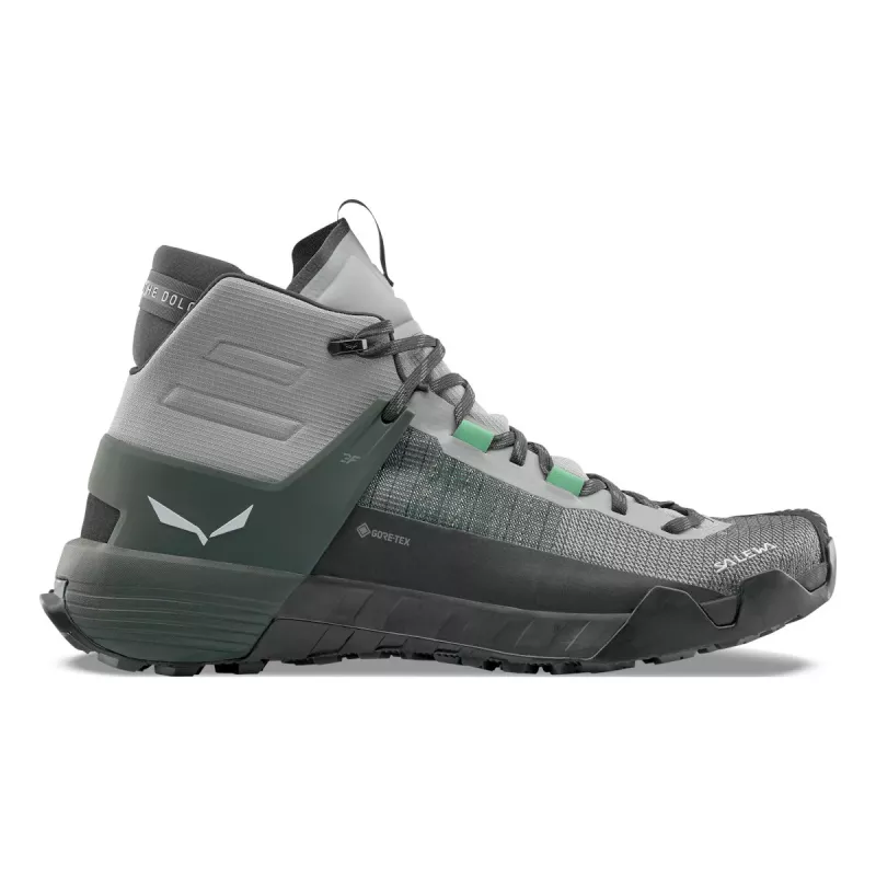 Salewa Wildfire NXT Mid GTX vaelluskengät - Alloy/Dark Olive - UK 11.5 (EU 46.5)