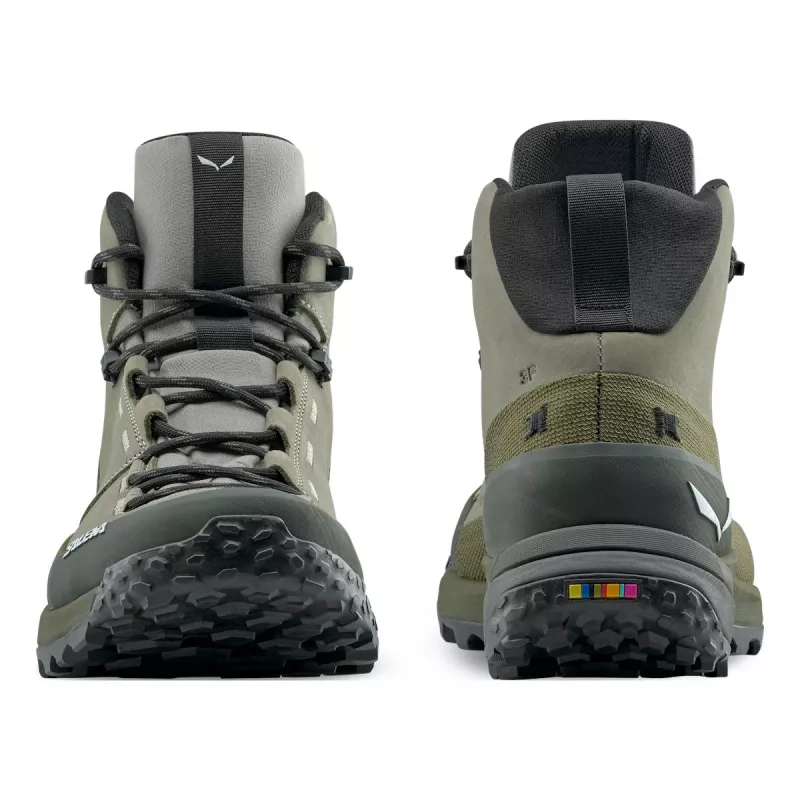 SALEWA Puez Leather Mid PTX vaelluskengät - Shadow/Dark Olive