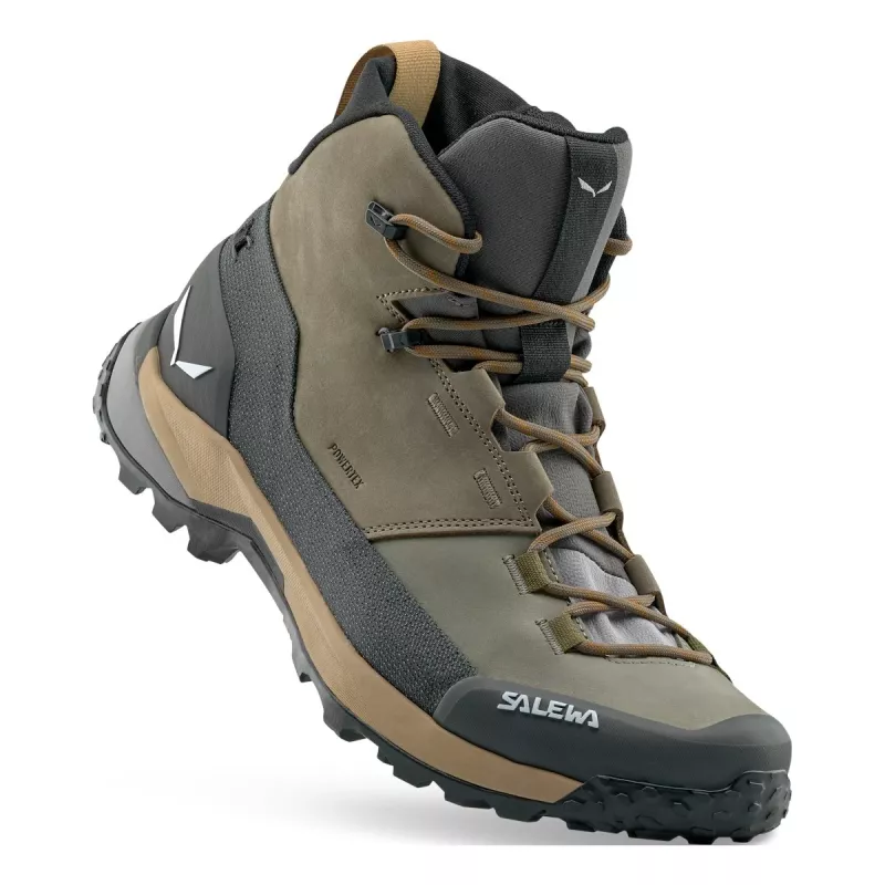 SALEWA Puez Leather Mid PTX vaelluskengät - Bungee Cord / Onyx - EU 44