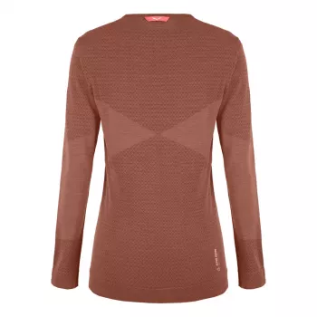 Salewa Zebru Medium Warm AMR L/S Tee naisten aluspaita - Etruskischrot, koko L