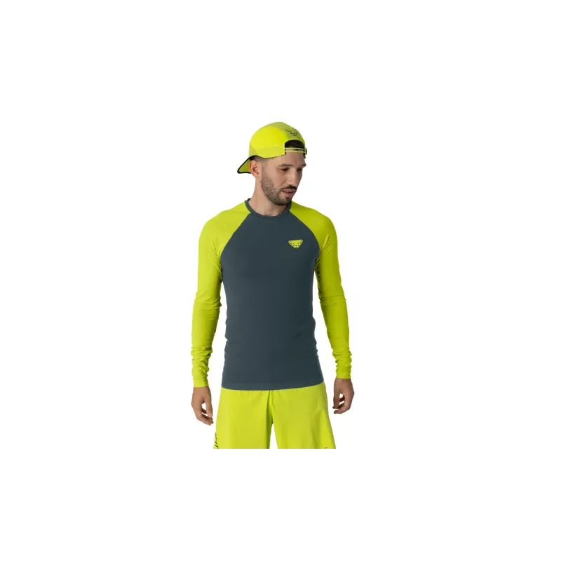 Salewa Dynafit Ultra S-Tech L/S Tee - Ultra Yellow, koko S/M
