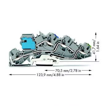 WAGO 2005-7641 TOPJOB S läpivientiliitin, 6 mm², harmaa, 800 V, 41 A