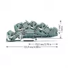WAGO 2005-7642 läpivientiliitin, 4 mm², 32 A, 400 V, harmaa, CAGE CLAMP