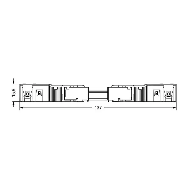 WAGO pistorasialiitin 770-203/035-000 vedonpoistokotelolla, musta