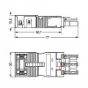 WAGO pistorasialiitin 770-203/035-000 vedonpoistokotelolla, musta