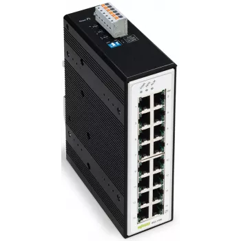 WAGO 852-1106 Industrial hallitsematon Gigabit Ethernet -kytkin, 8-porttia, 10/100/1000 Mbps, DIN-kiskoasennus