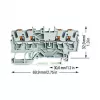 WAGO läpivientiliitin 4-johdin push-in 2,5 mm² harmaa
