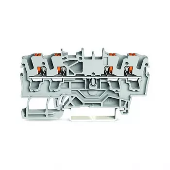 WAGO läpivientiliitin 4-johdin push-in 2,5 mm² harmaa