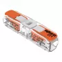 WAGO 221-2401 Inline-jatkoliitin, 2-johdin, 0,2-4 mm², 600 kpl, läpinäkyvä/oranssi